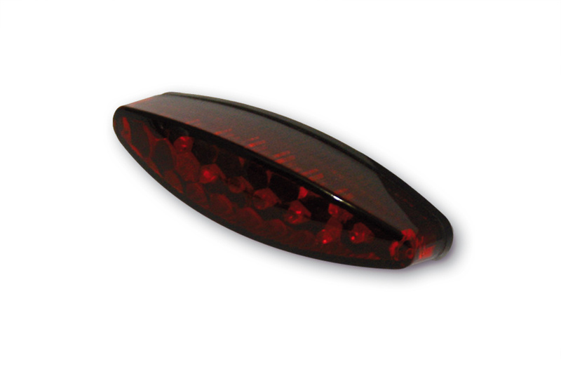 [255-142] Piloto trasero LED HIGHSIDER pro Little Number1 - negro/rojo - con luz de matrícula - 1 pieza